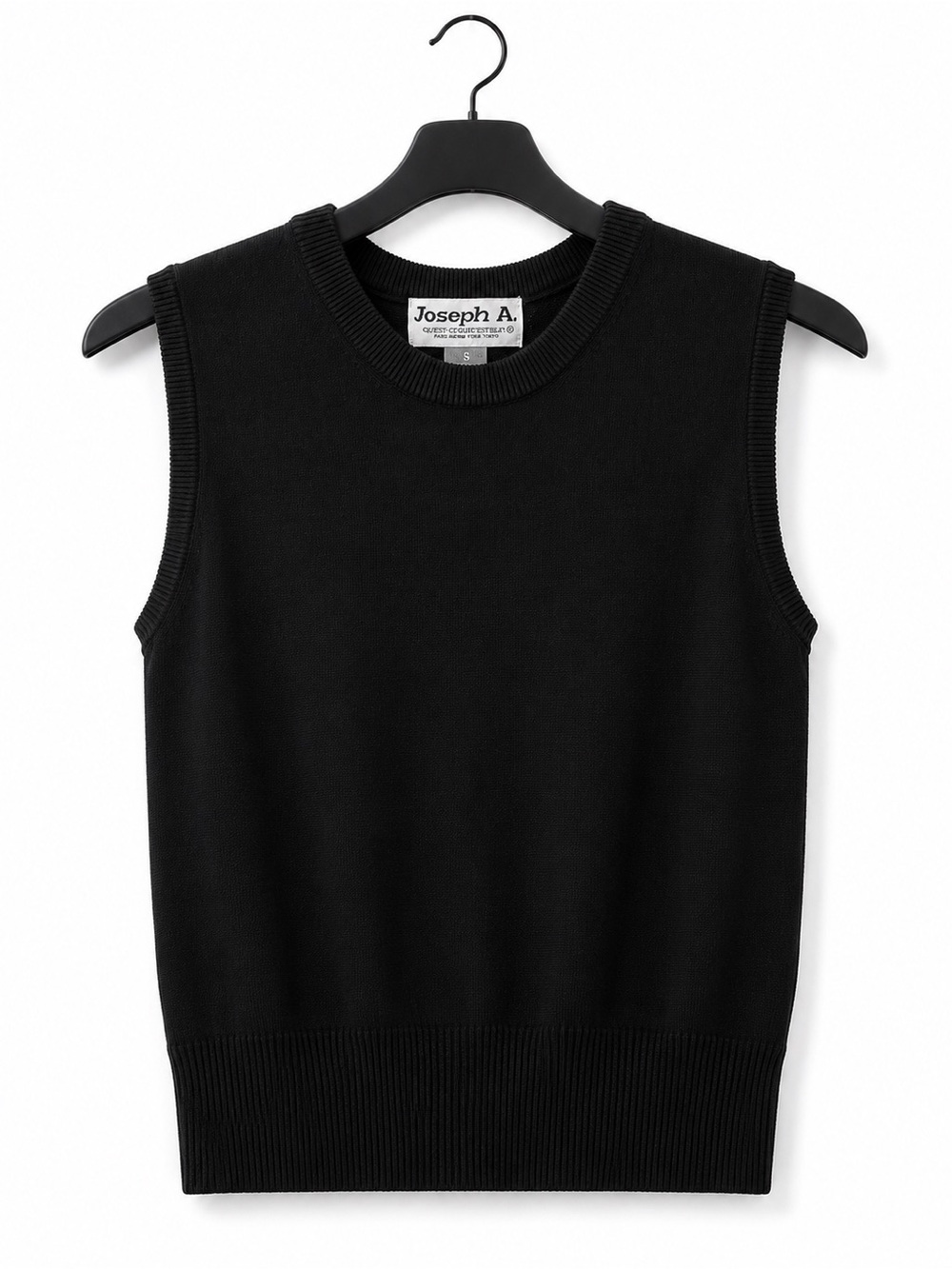 Joseph Black Knit Sleeveless Sweater Vest for Kids